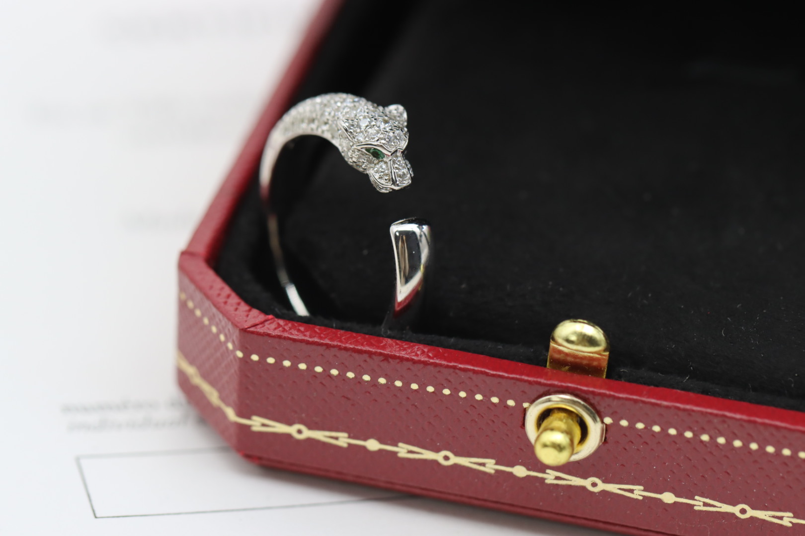 Cartier Cartier 高级珠宝系列 猎豹半钻豹子头戒指