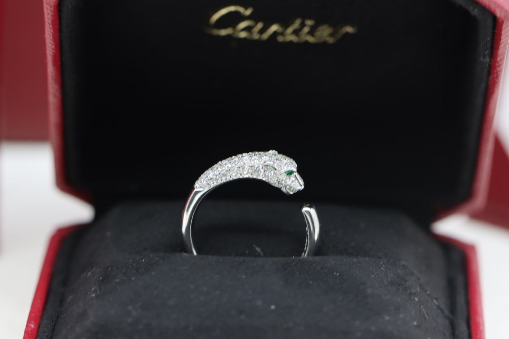 Cartier Cartier 高级珠宝系列 猎豹半钻豹子头戒指