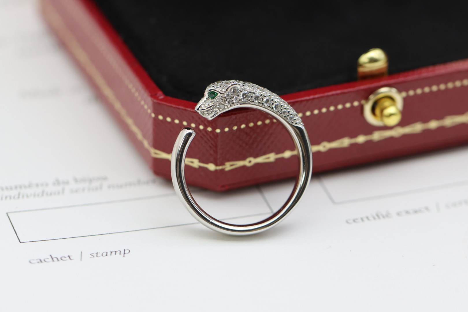 Cartier Cartier 高级珠宝系列 猎豹半钻豹子头戒指