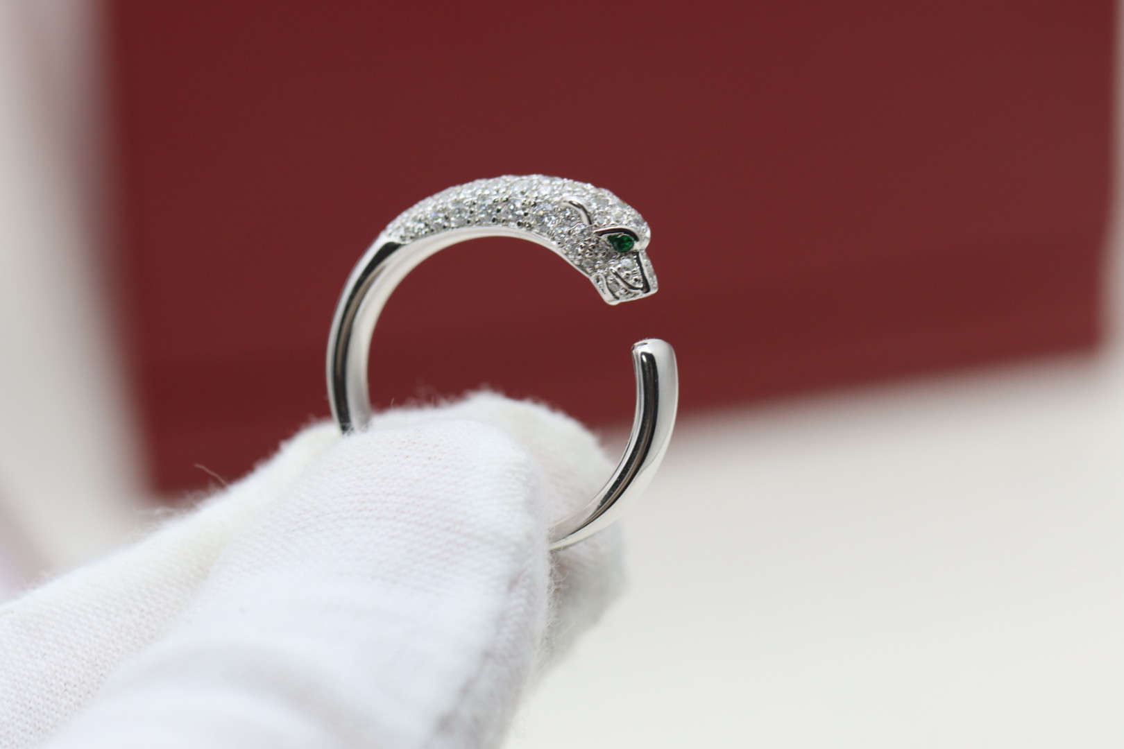 Cartier Cartier 高级珠宝系列 猎豹半钻豹子头戒指