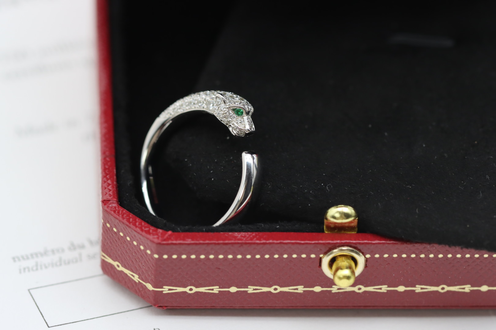 Cartier Cartier 高级珠宝系列 猎豹半钻豹子头戒指