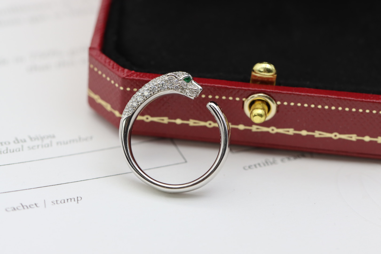 Cartier Cartier 高级珠宝系列 猎豹半钻豹子头戒指