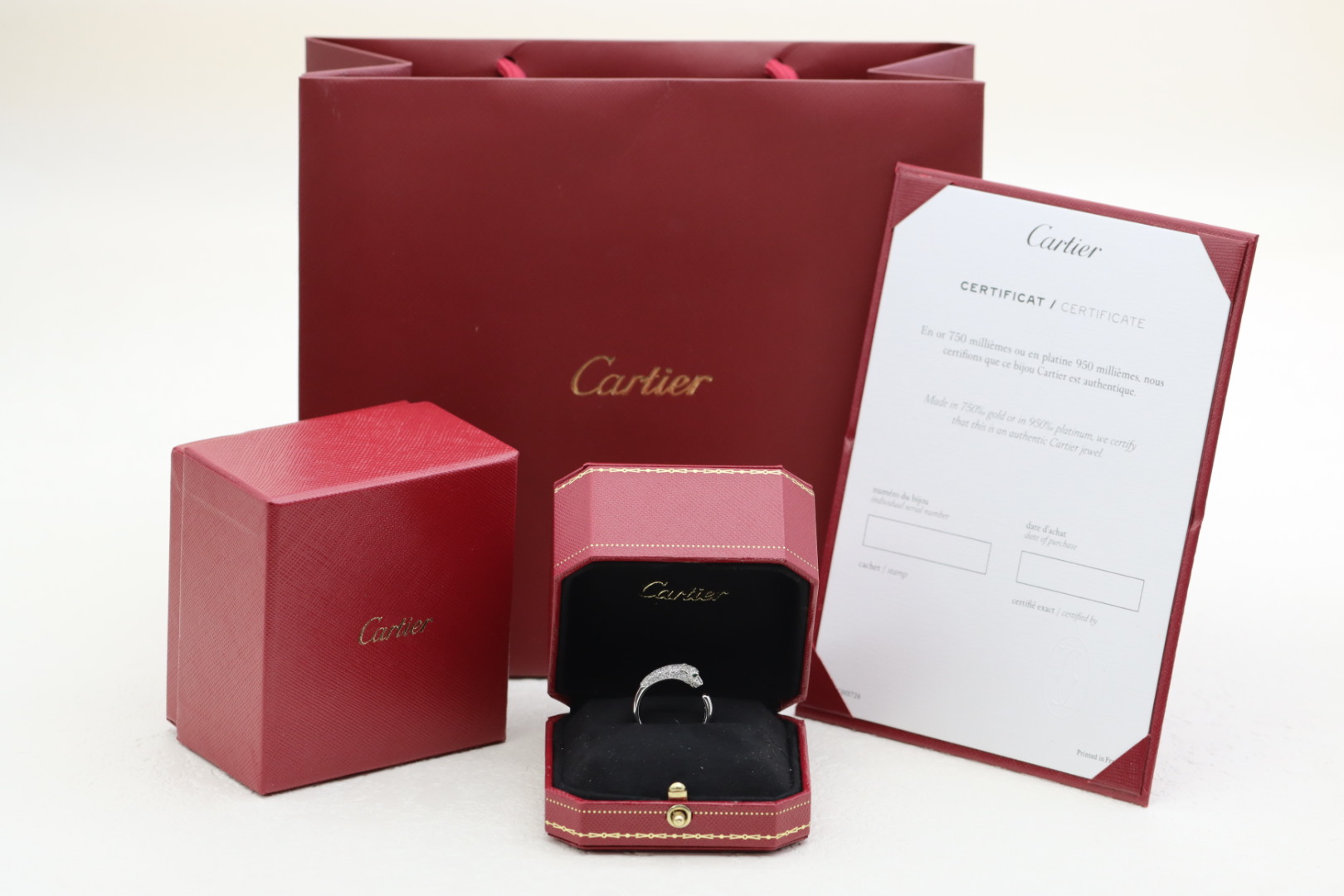 Cartier Cartier 高级珠宝系列 猎豹半钻豹子头戒指