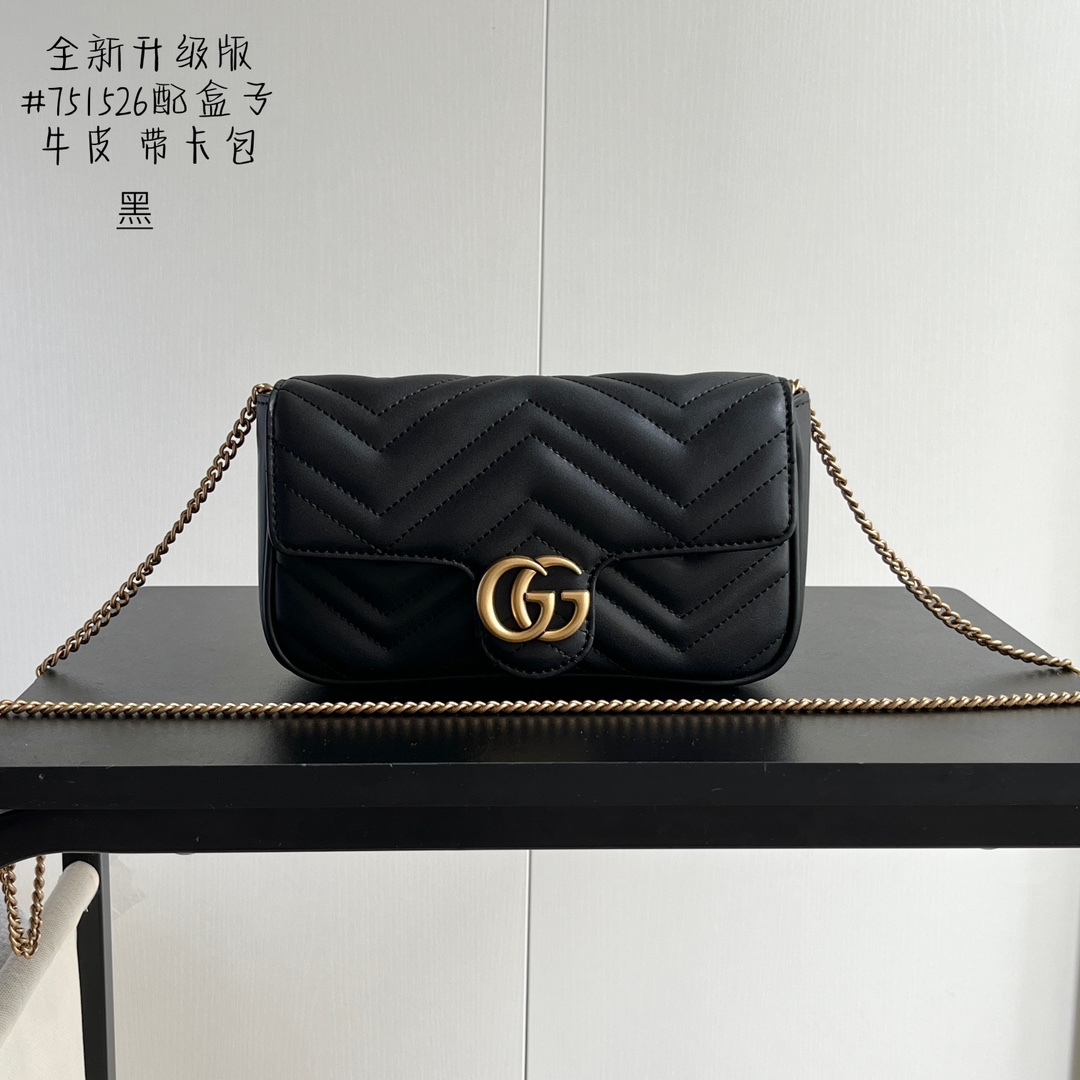 Gucci Marmont Sacs À Main Cuir de vache Genuine Leather La chaîne