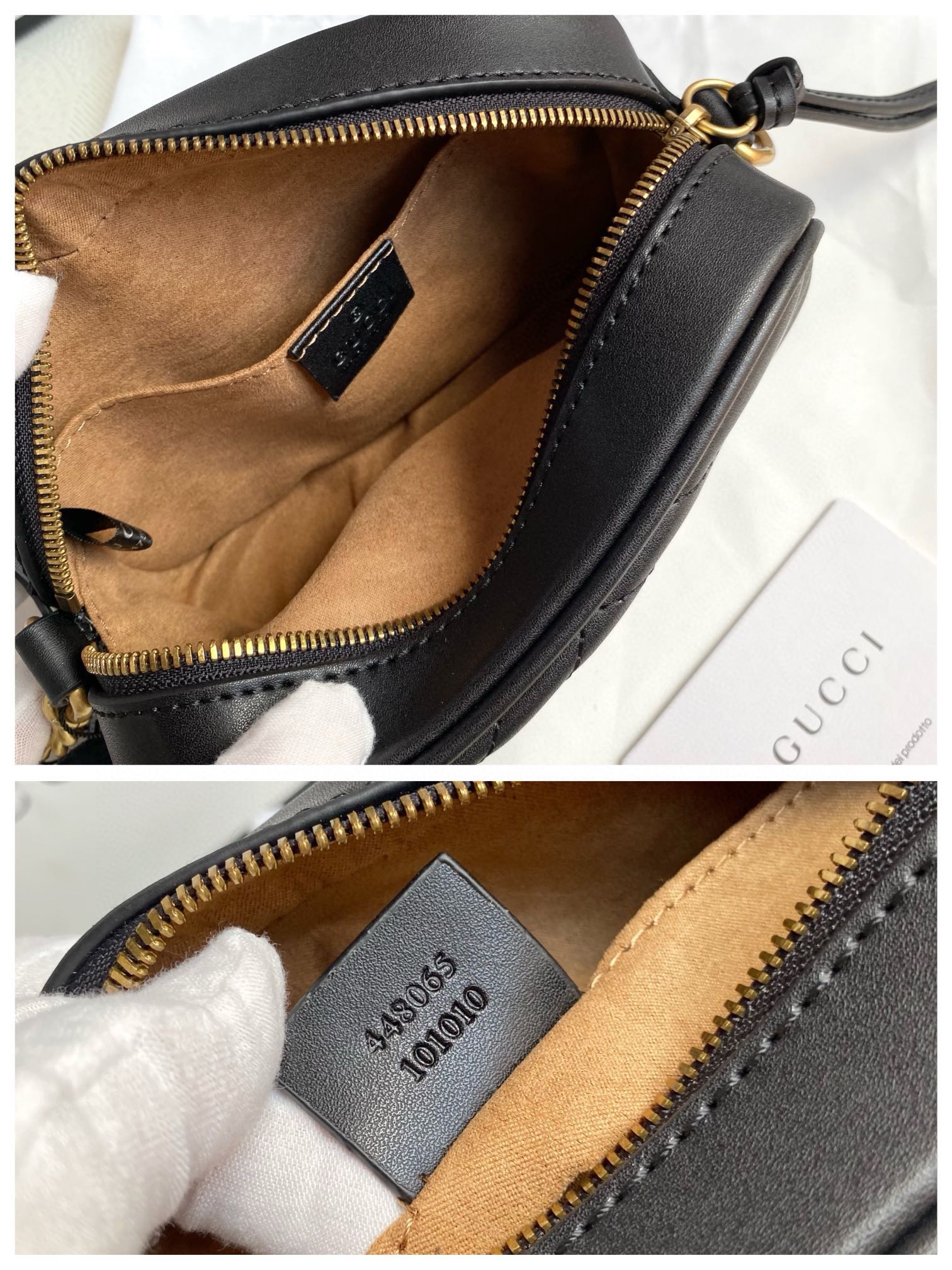 升级版升级版实拍#

型号：黑色
尺寸：18*12*6牛皮

GG marmont系列nano精致可爱
