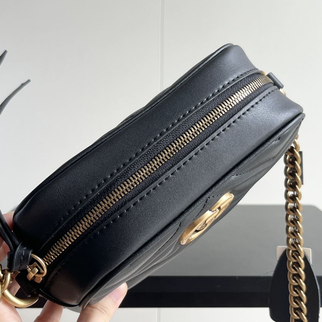 升级版升级版实拍#

型号：黑色
尺寸：18*12*6牛皮

GG marmont系列nano精致可爱
