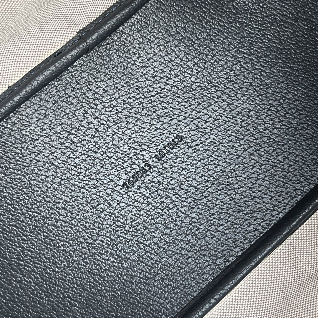 实拍#款号蓝小号尺寸31X25X13~小号购物袋Ophidia系列GG迷你托特包,米色和乌木色GG搭配棕