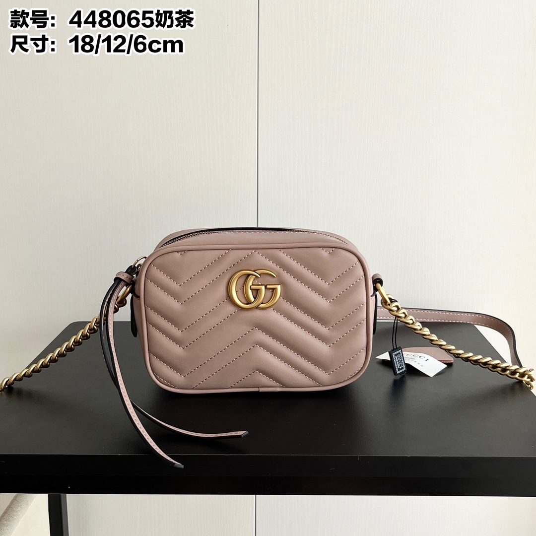 升级版升级版实拍#

型号：奶茶
尺寸：18*12*6牛皮

GG marmont系列nano精致可爱
