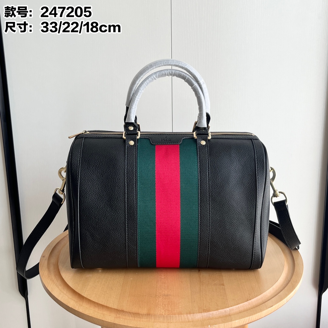 Toma real # Número de estilo: 247205 g de cuero Tamaño: 33.22.18 Bolso estilo almohada Boston clásico, portátil + bando…