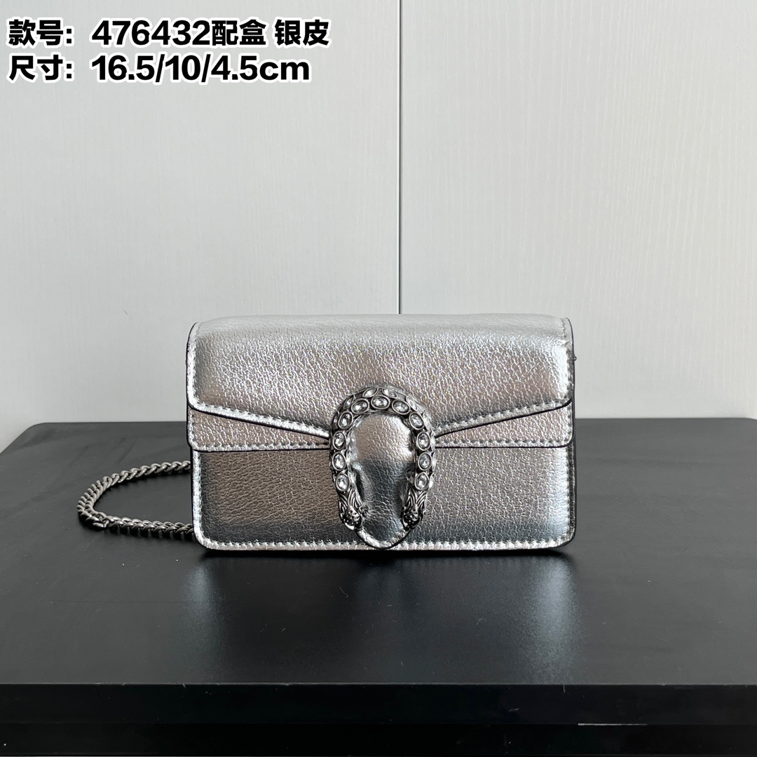 Toma real # Viene con caja Modelo: 476432 Cuero plateado Tamaño: 16.5x10x4.5cm 𝙂𝙪𝙘𝙘𝙞 𝘿𝙞𝙤𝙣𝙮𝙨𝙪𝙨 𝙈𝙞𝙣𝙞 16.…