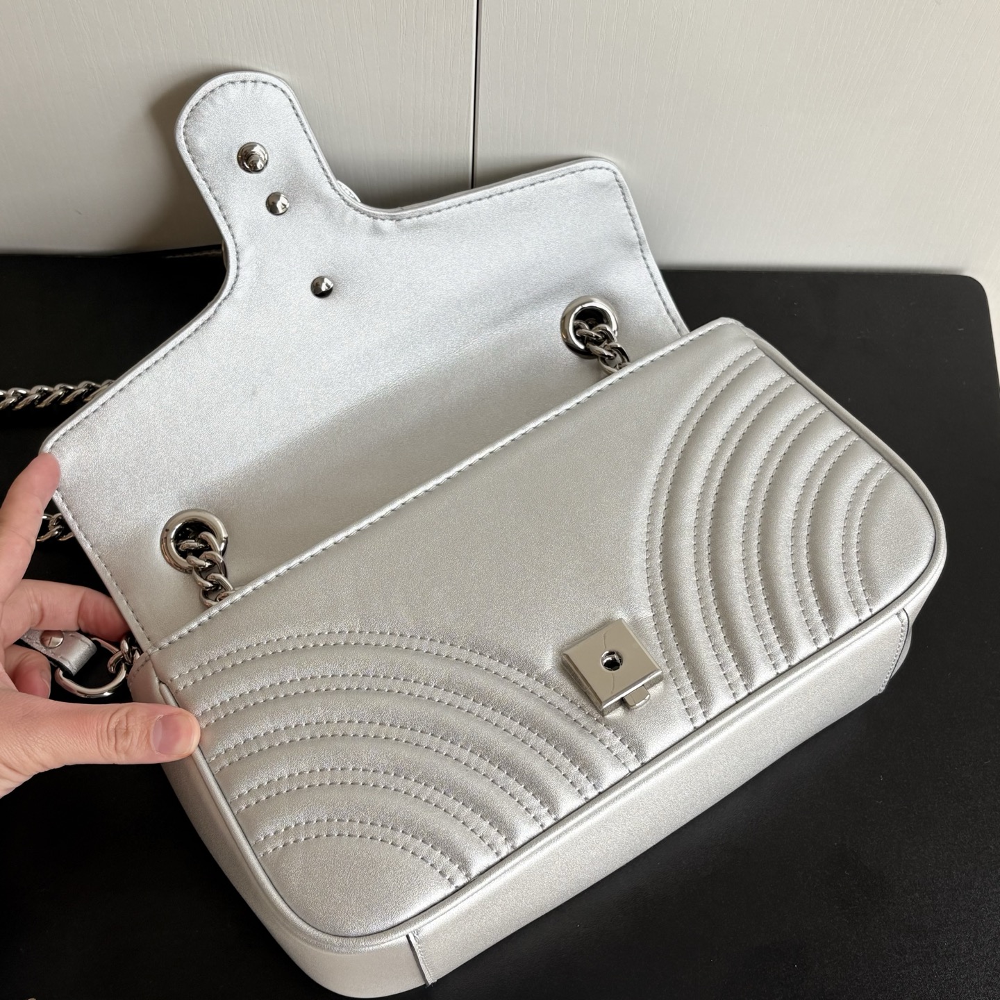 升级版实拍#

款号：
尺寸：26-7-15cm

GG marmont 中号
惯性不变的经典款 五金内