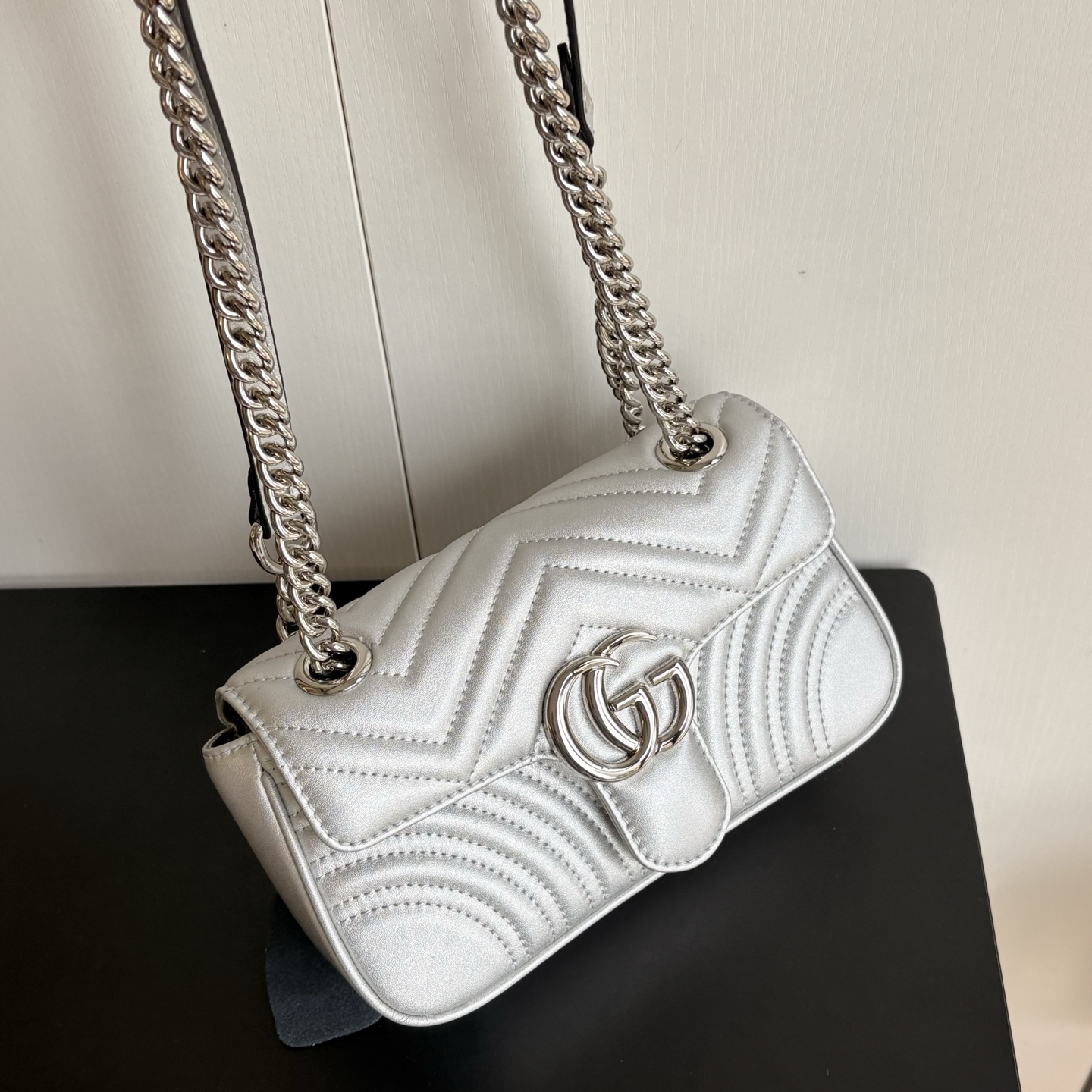 升级版实拍#

款号：
尺寸：22-6-13cm

GG marmont  小号
小号较小可爱 空间容量