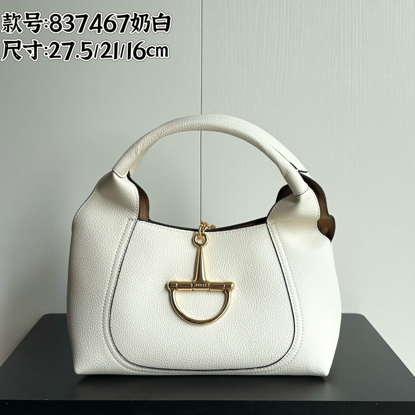 升级版实拍#款号:奶白尺寸:27.5X21X16~Gucci Softbit系列小号肩背包,匠心融蕴半马