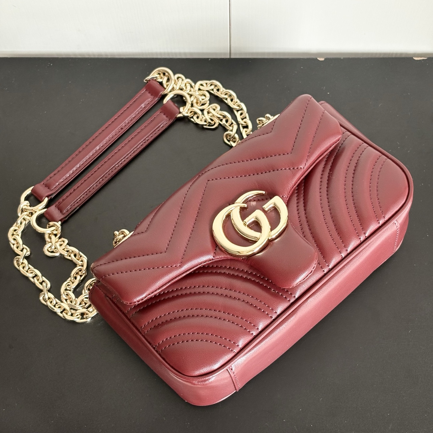 升级版实拍#💰190

款号：837280
尺寸：22/12.5/6cm

Marmont2.0系列 火爆！
