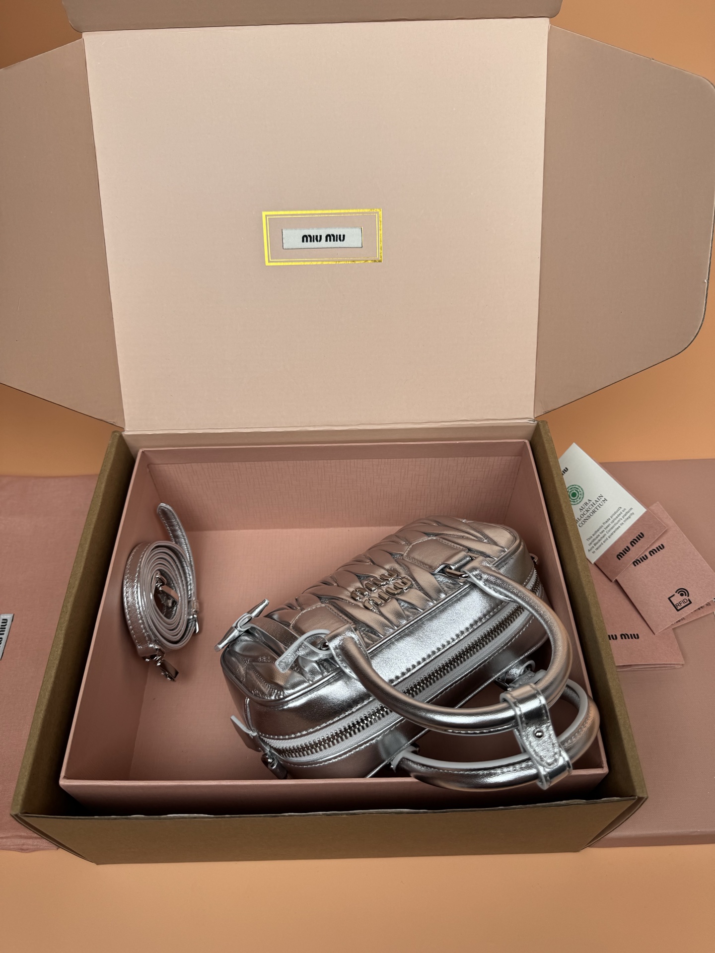 Miu Miu Arcadie Matelasse Silver Leather Small Bowling Bag Crossbody MM0970 5 i1749185926355 5284 0 3