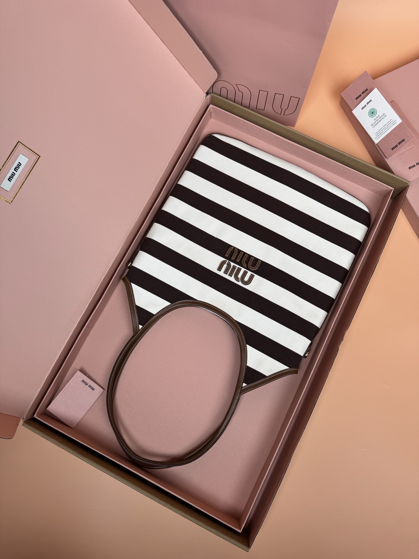 Miu Miu IVY Canvas Tote Bag: Striped Design, Summer Style, and Golden Hardware 9 i1749188633824 7710 0 8