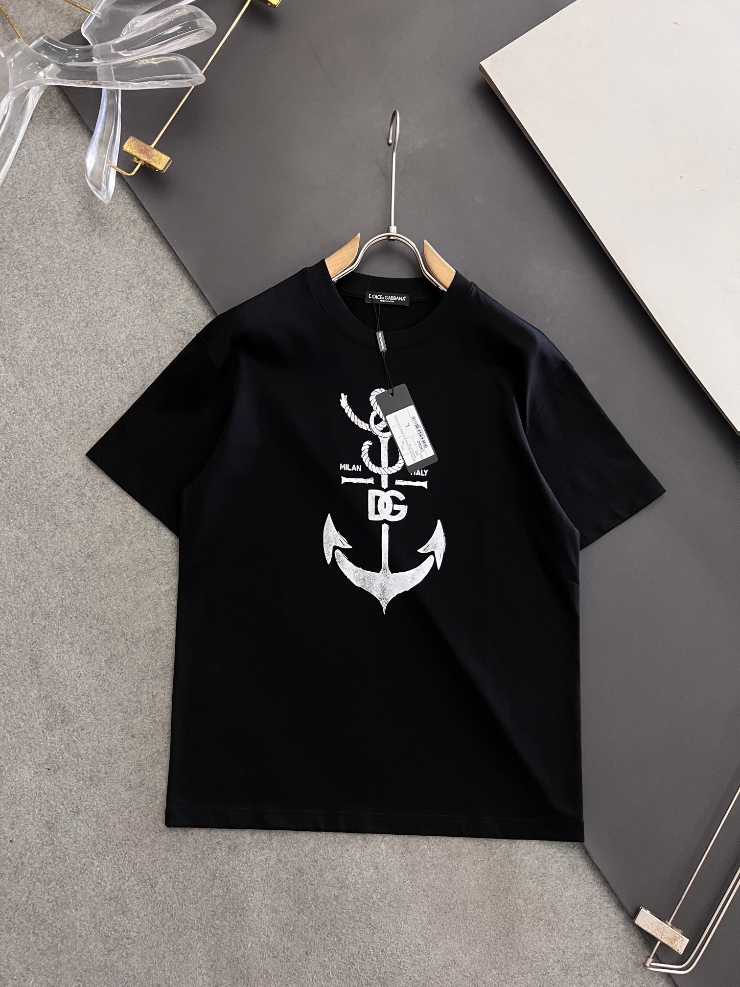 DG 2024 último modelo camiseta de manga corta con estampado, de alta calidad, original de tienda, proceso de …