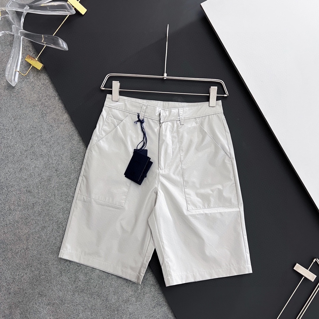 פראדה בגדים מכנסיים קצרים שחור אפור קל ניסקס גברים נילון פלסטיק אוסף האביב/הקיץ