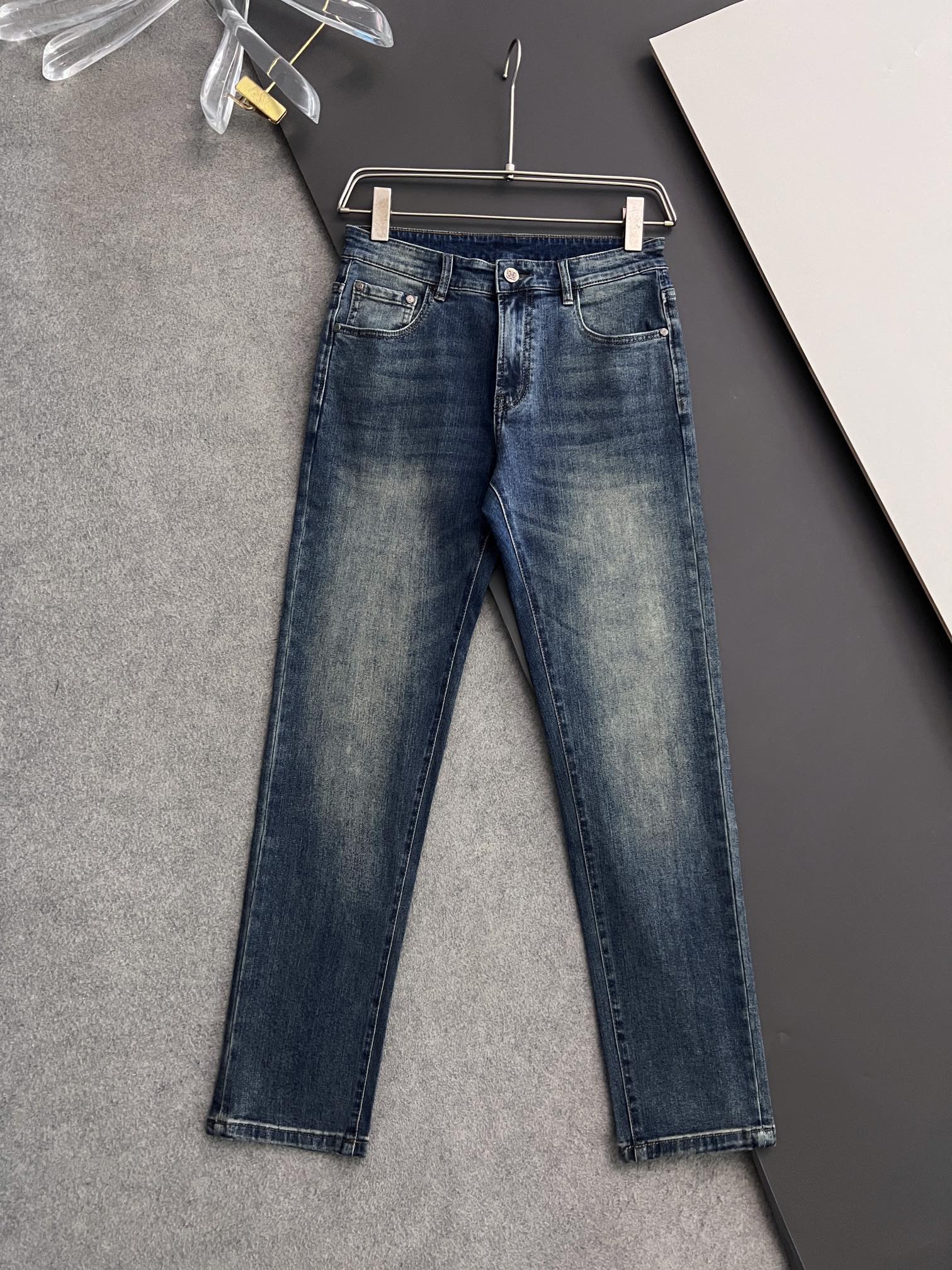 Calidad yuandan, Giv*, jeans casuales lavados de alta resistencia, tejido elástico lavado original importado, cómodo y …