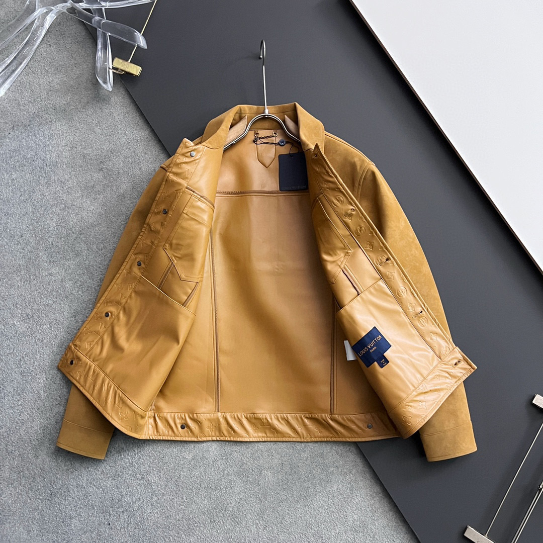 Luxury LV Male Leather Jacket with Classic Design and Superior Quality - 图片 4