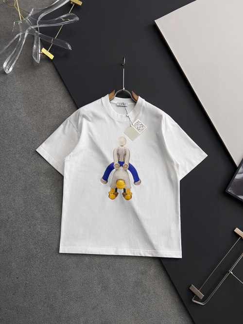 Loewe Men's Graphic Print Cotton T-Shirt Short Sleeve Casual Tee 1 Loewe Men's Graphic Print Cotton T-Shirt Short Sleeve Casual Tee