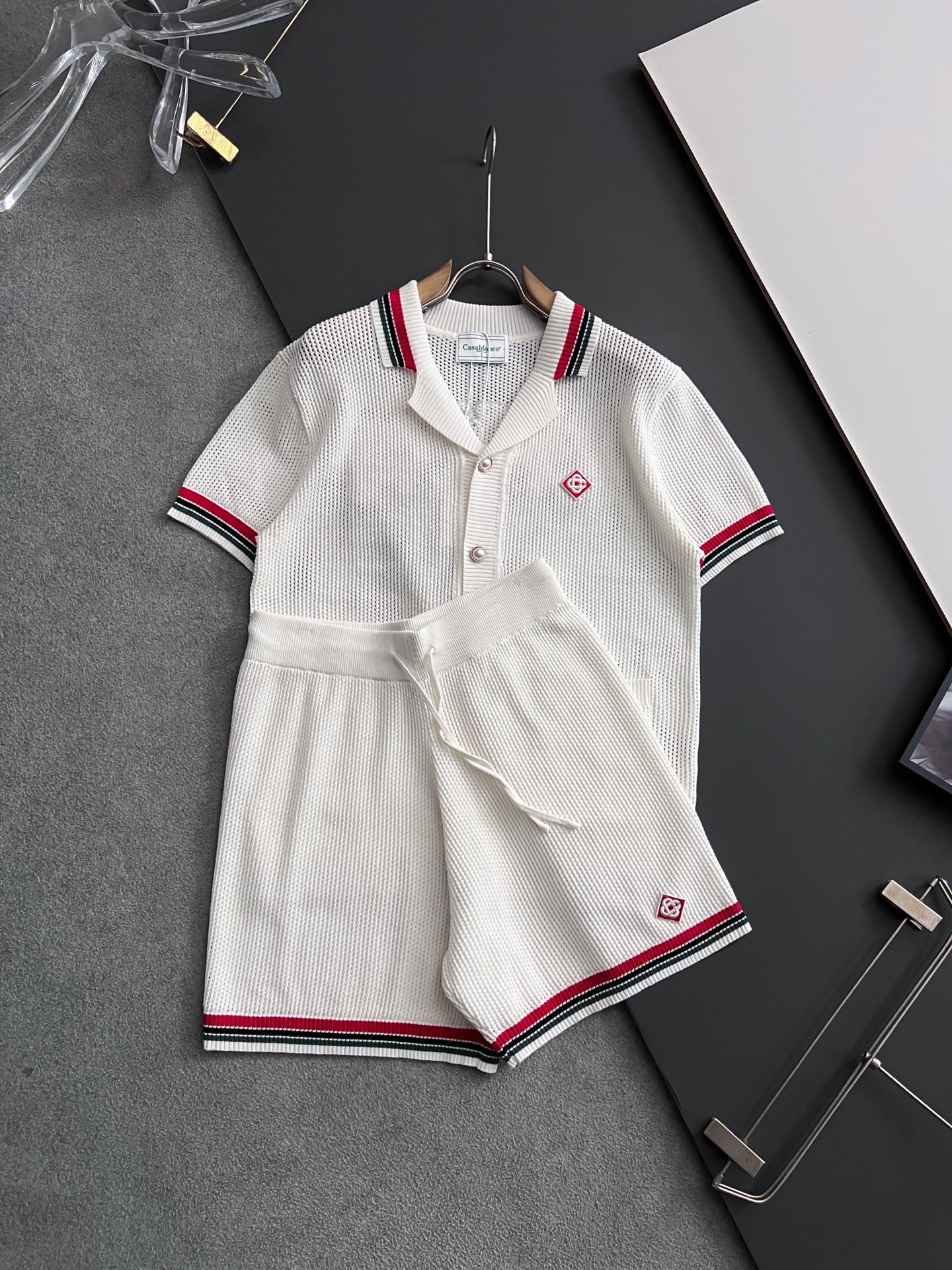 Casablanc* 2025Ss Spring/Summer Runway Series Knitted Set,Nylon Mesh Fabric 2 i1749397670710 4560 0 0