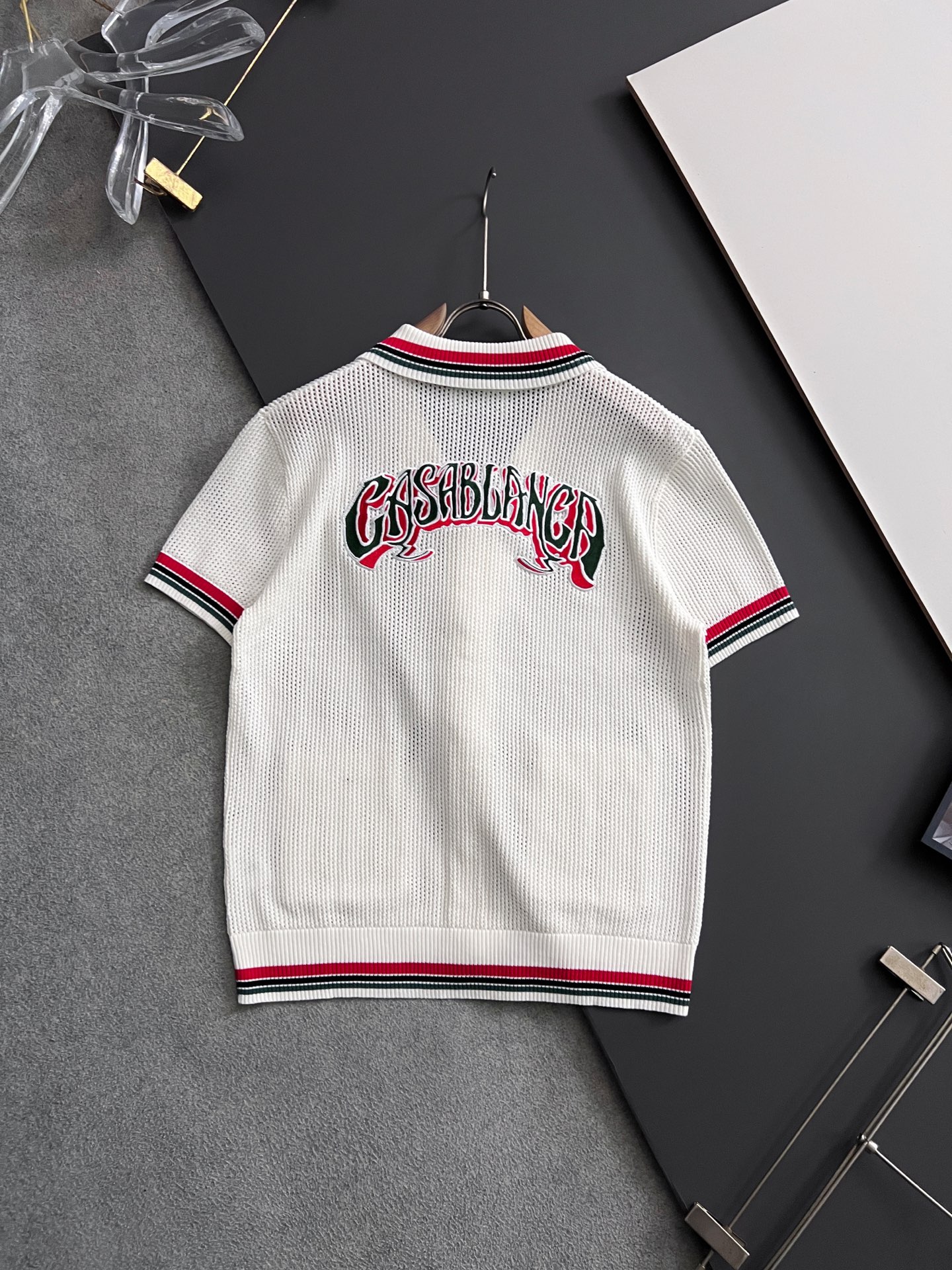 Casablanc* 2025Ss Spring/Summer Runway Series Knitted Set,Nylon Mesh Fabric 7 i1749397672587 4387 0 5