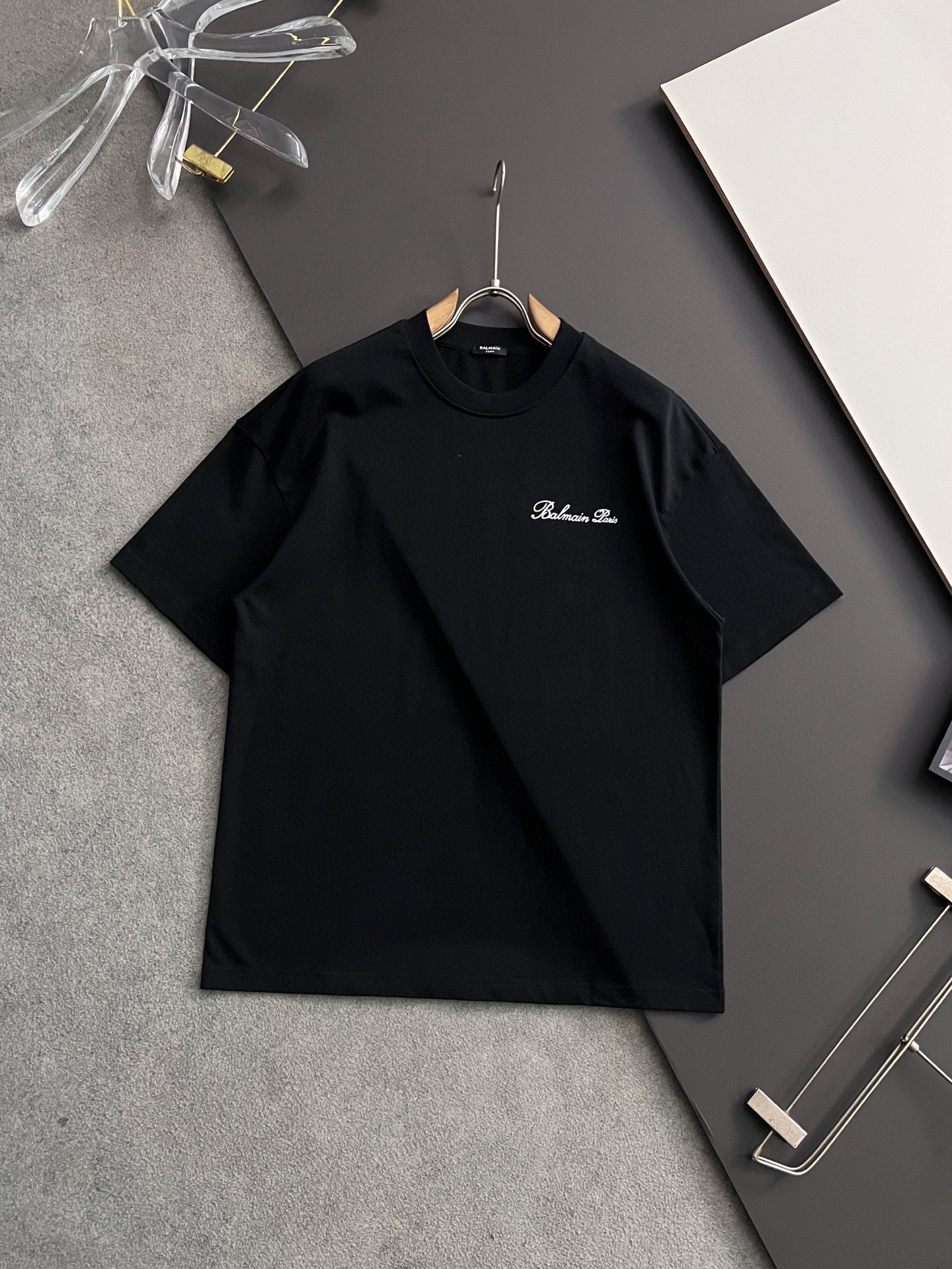 “Balman 2025 Spring/Summer T-shirts: Embroidered Logo, 310g Cotton, Unisex Design” - 图片 1