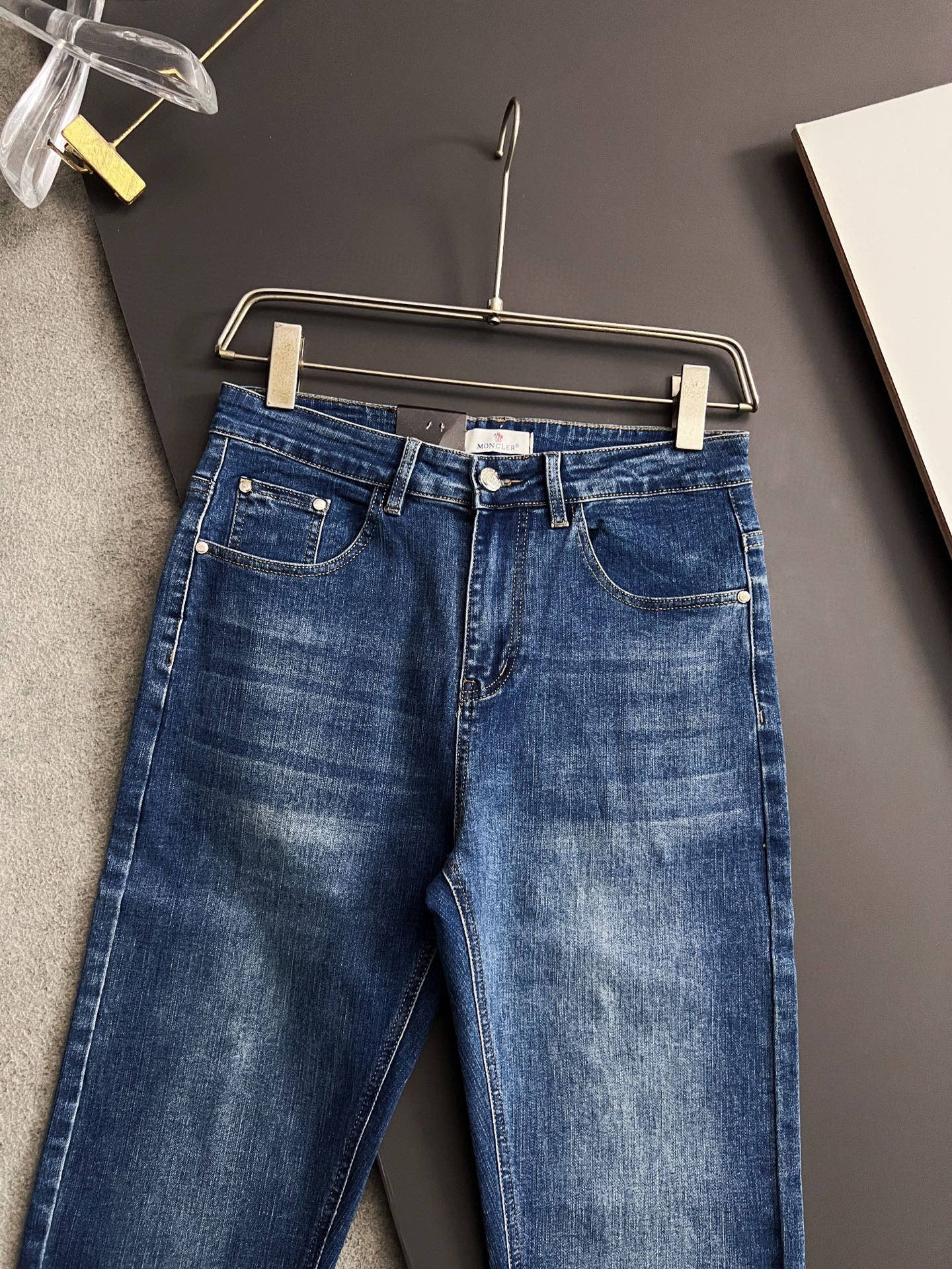 “Premium Mon* Water-Washed Jeans: Comfortable, Elastic, Unique Design, High Quality, Various Sizes” - 图片 4