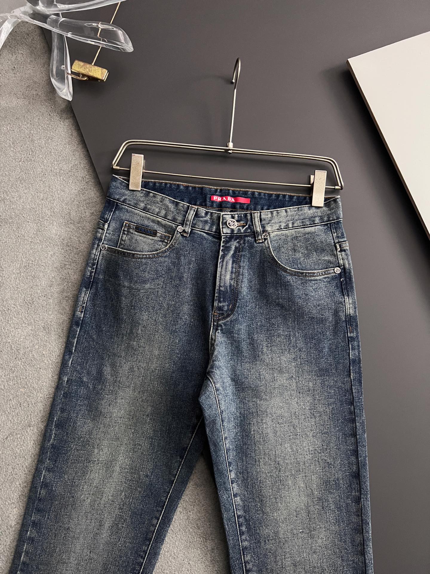 Prad* P576 Jeans: Original Water-washing Surfaces, Comfort, Elasticity, Unique Design - 图片 3