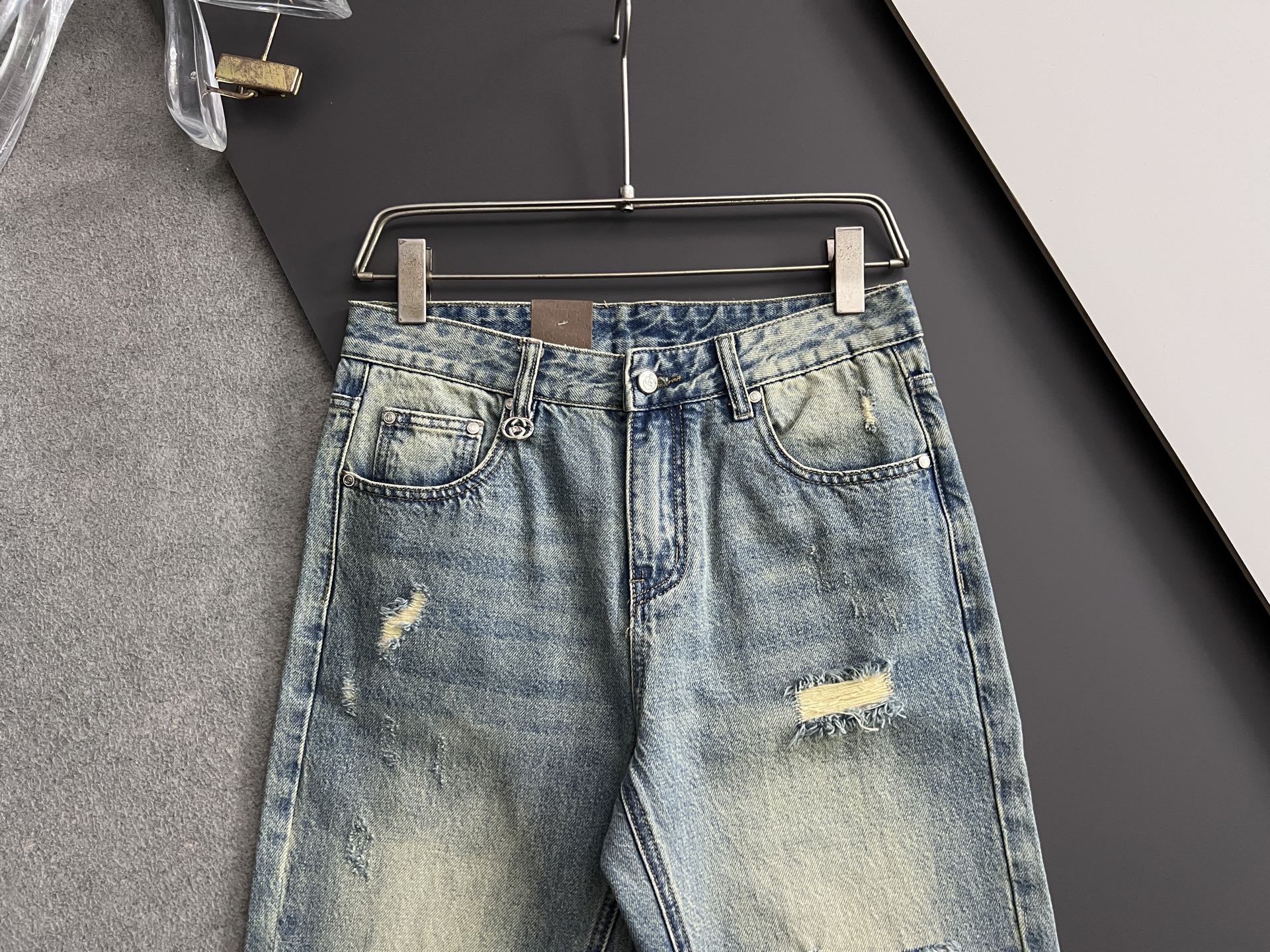 Gucc* 25SS Blue Cotton Jeans with Regenerative Agriculture Philosophy - 图片 2