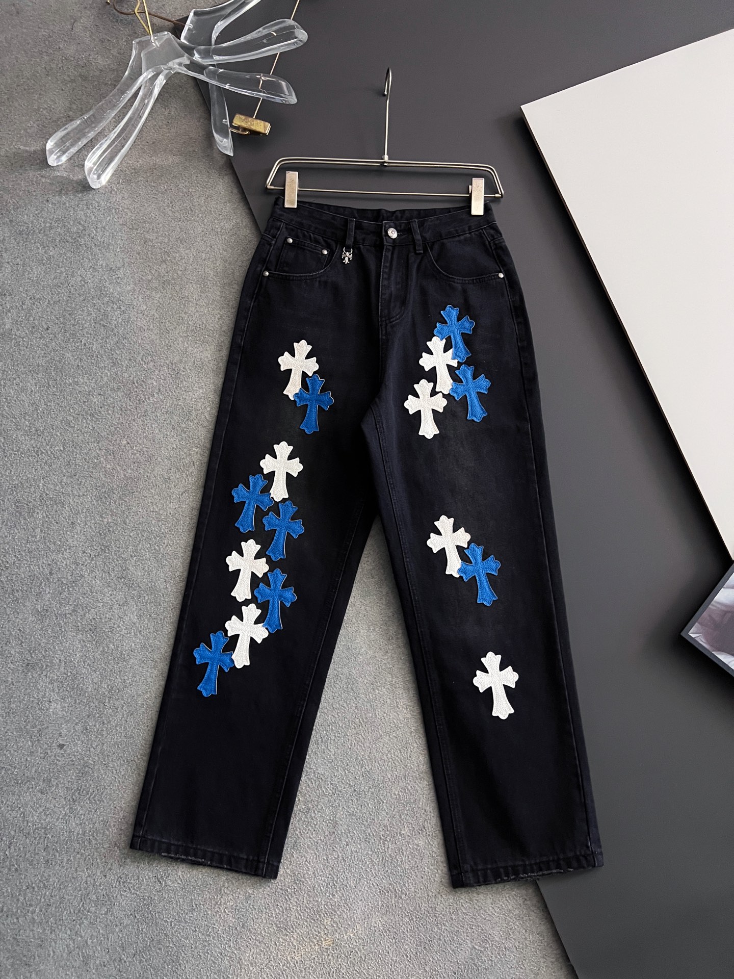 Innovative Regenerative Agriculture Jeans: Quality Dollar CH* 25SS Blue Cotton, Care Instructions. - 图片 2