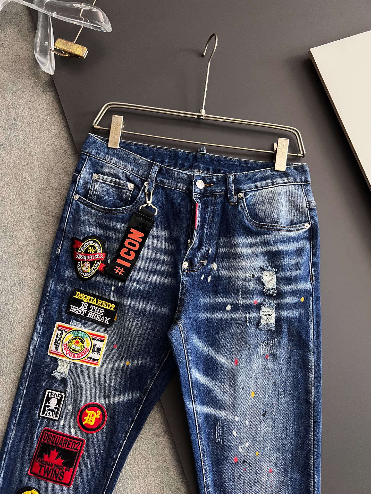High-Quality Dollar Single Jeans: Original Water Wash Fabrics, Unique Design, Comfort, Style - 图片 3