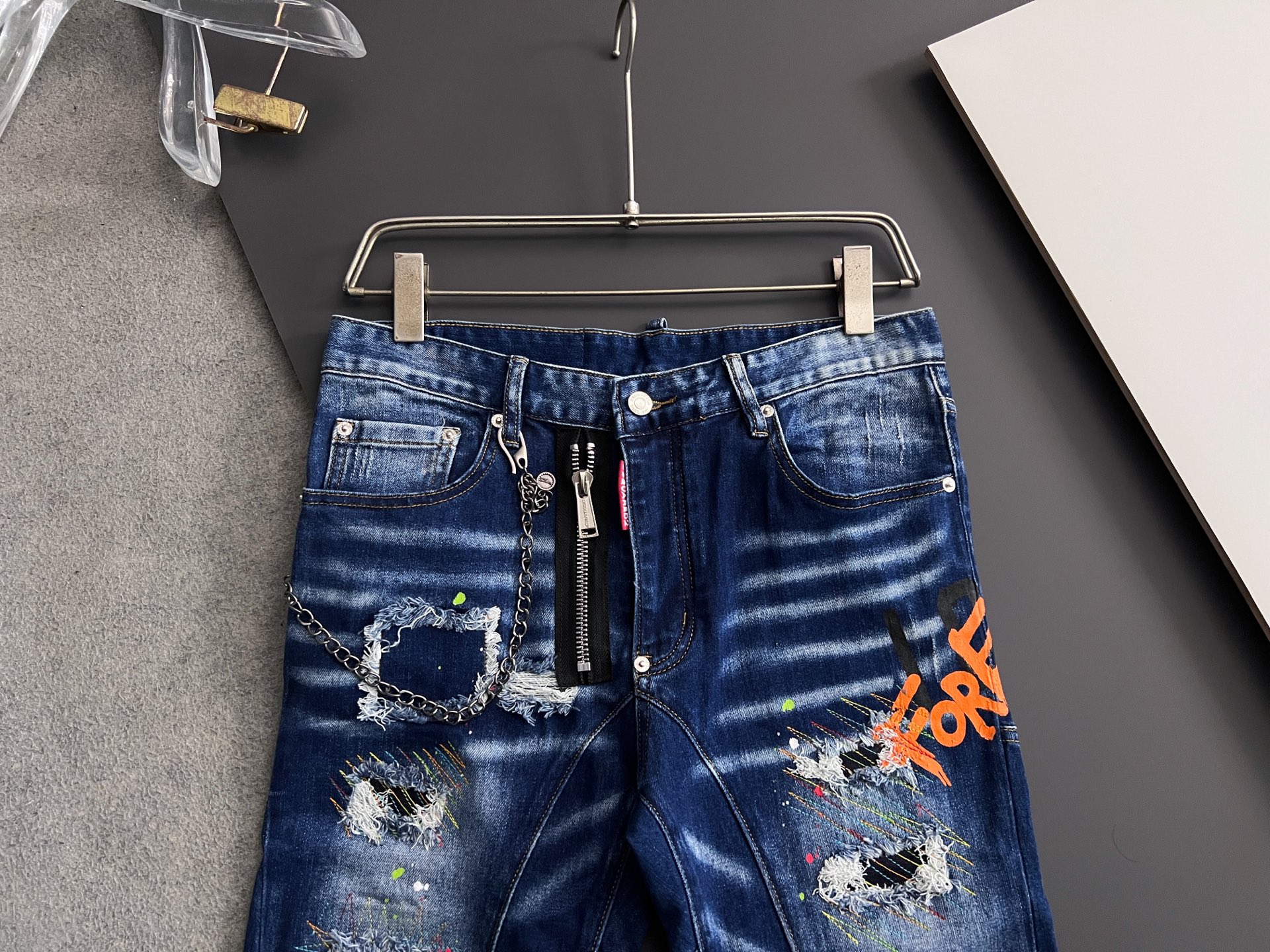 High-Quality Dollar Single D2* Jeans: Original Water Washing Fabrics, Unique Design, Comfort, Stylish, High-Grade - 图片 2