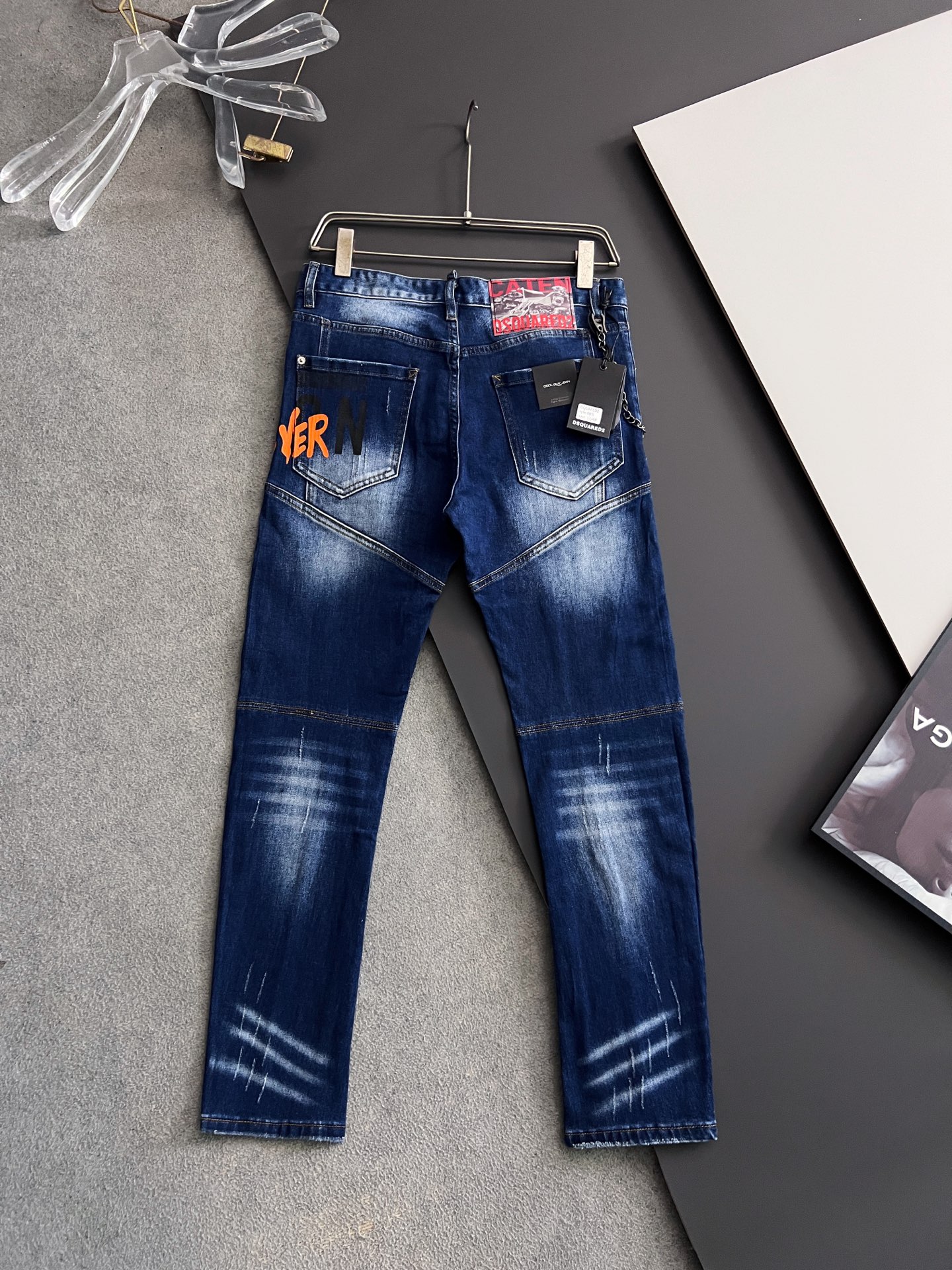 High-Quality Dollar Single D2* Jeans: Original Water Washing Fabrics, Unique Design, Comfort, Stylish, High-Grade - 图片 6