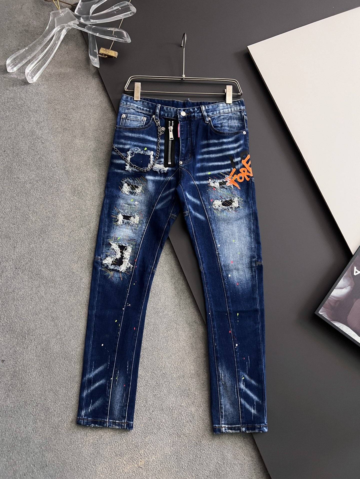 High-Quality Dollar Single D2* Jeans: Original Water Washing Fabrics, Unique Design, Comfort, Stylish, High-Grade