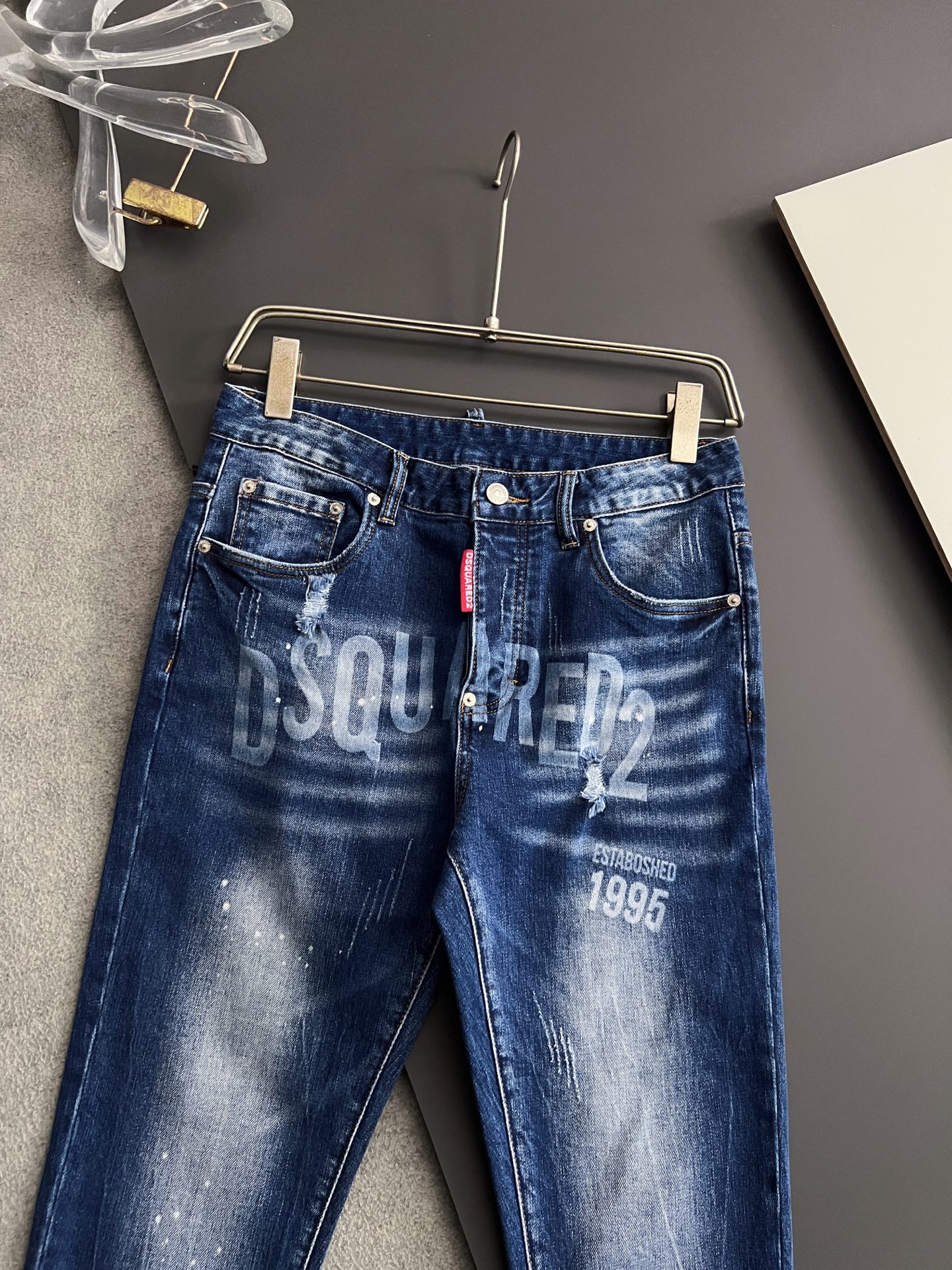 High-Quality Dollar Single Jeans with Unique Design and Comfortable Elasticity - 图片 3
