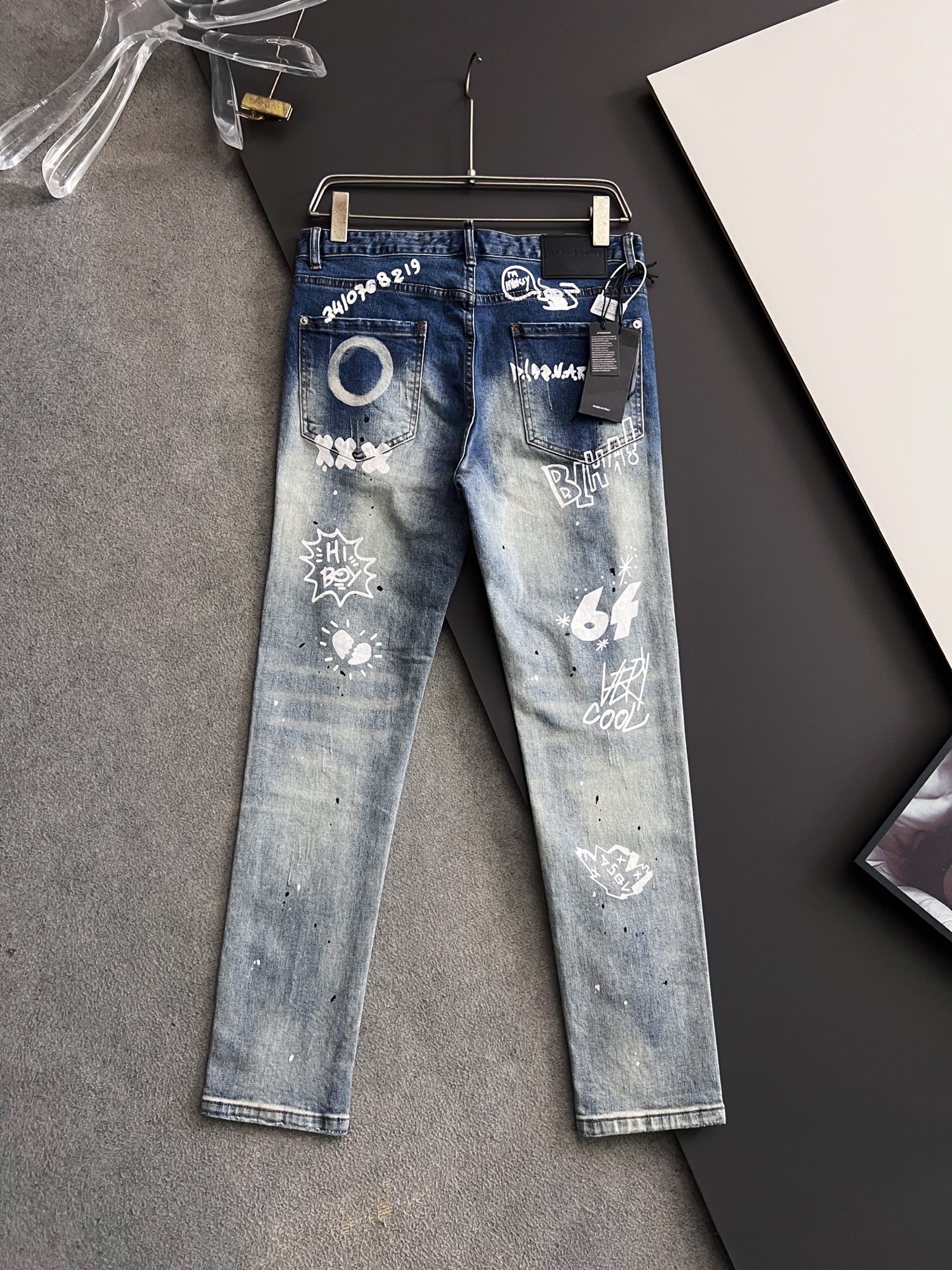 High-Quality Dollar Single D2* Jeans: Original Water Washing, Comfort, Elasticity, Unique Design - 图片 6