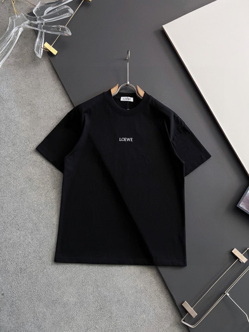 Loewe Men's Black Cotton Short Sleeve T-Shirt - Casual and Stylish 1 Loewe Men's Black Cotton Short Sleeve T-Shirt - Casual and Stylish