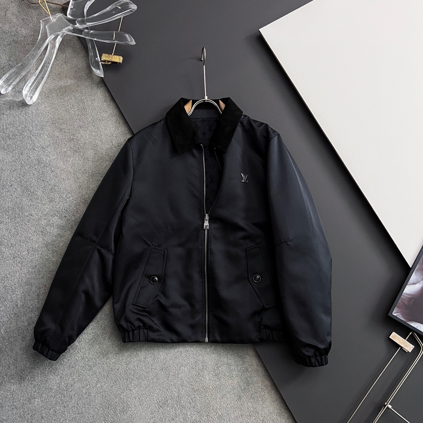 ）1V双面软牛仔提花、2025ss秋冬新款发布❤️翻领立领夹克外套，穿上就是舒适自在又显瘦的存在，慵懒而