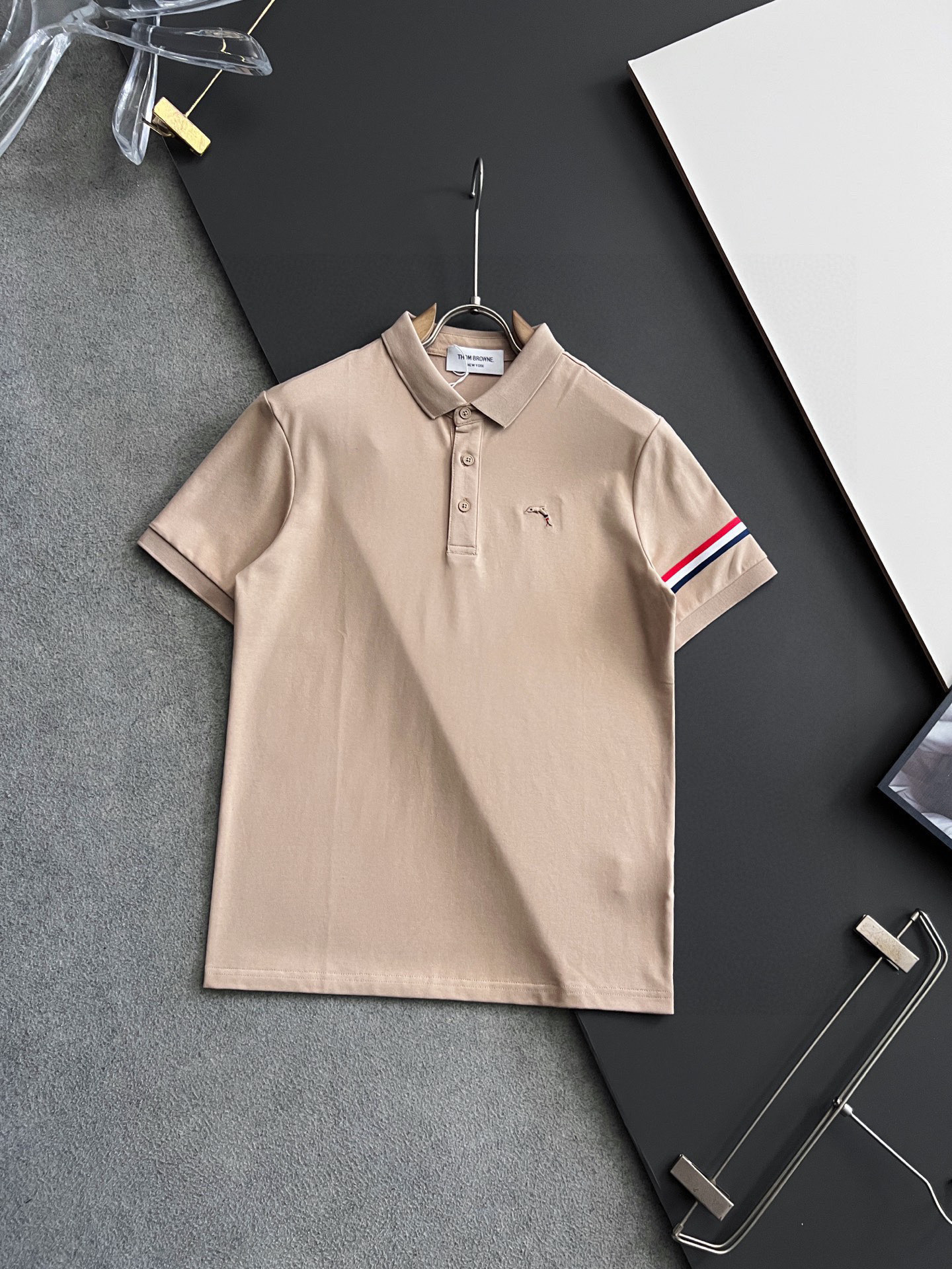 ）TB* 25Ss最新独家研发珠地丝光Polo功能性T恤、 抑菌 高弹功能性Polo男士短袖Polo衫，