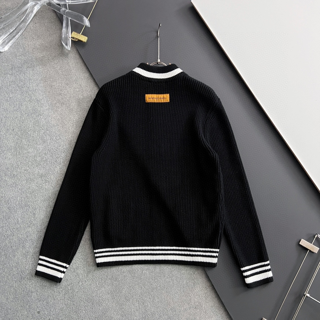 ）1V！秋冬新款男女同款高克重针织羊毛开衫，配色标识条纹工艺设计！钩织标识条纹修饰，设计经典配色钩织设计
