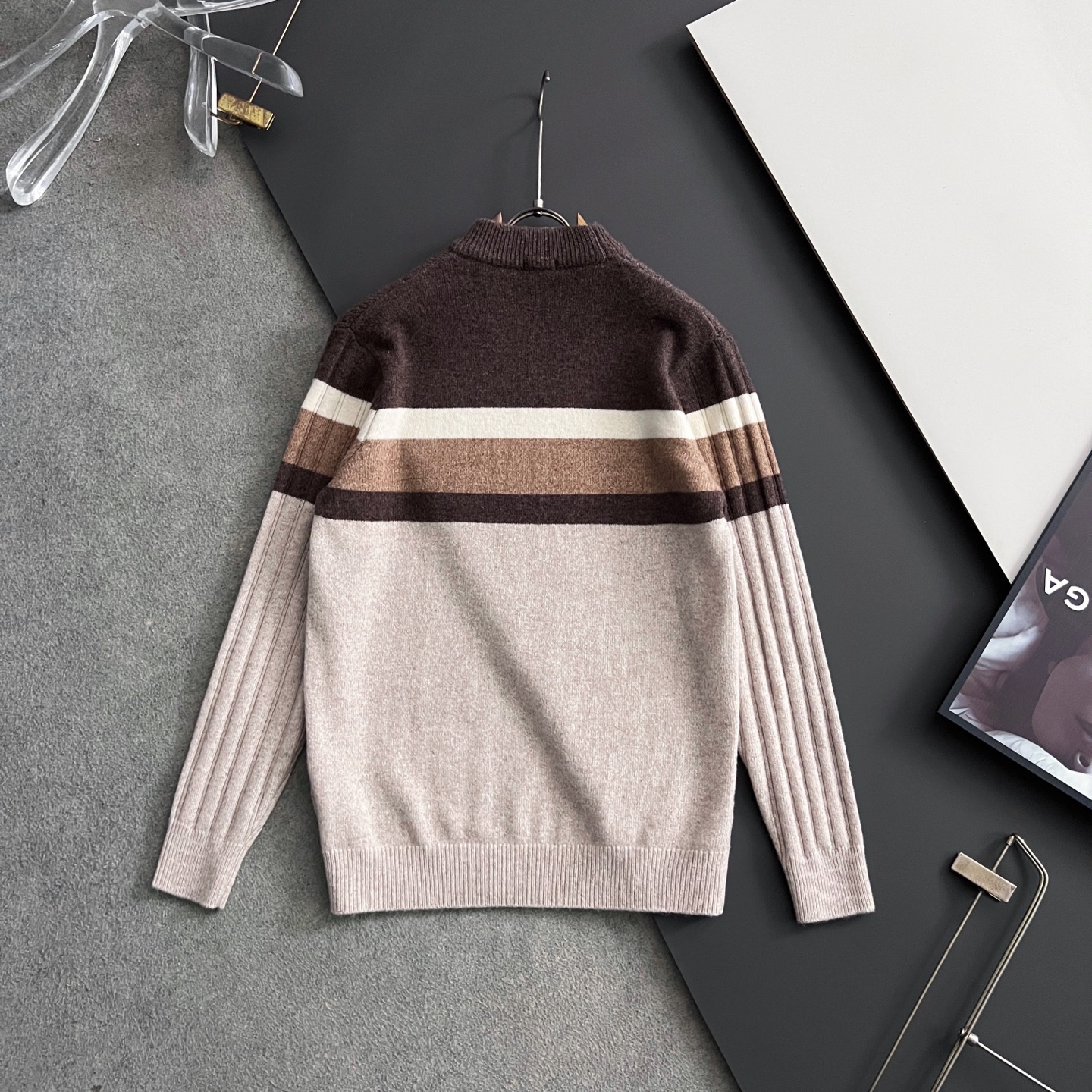 ）Zegn*🌟顶级版冬季羊绒衫（绵羊毛100%），轻商务老钱风，此款毛衣甄选客供进口100％针织羊毛材质