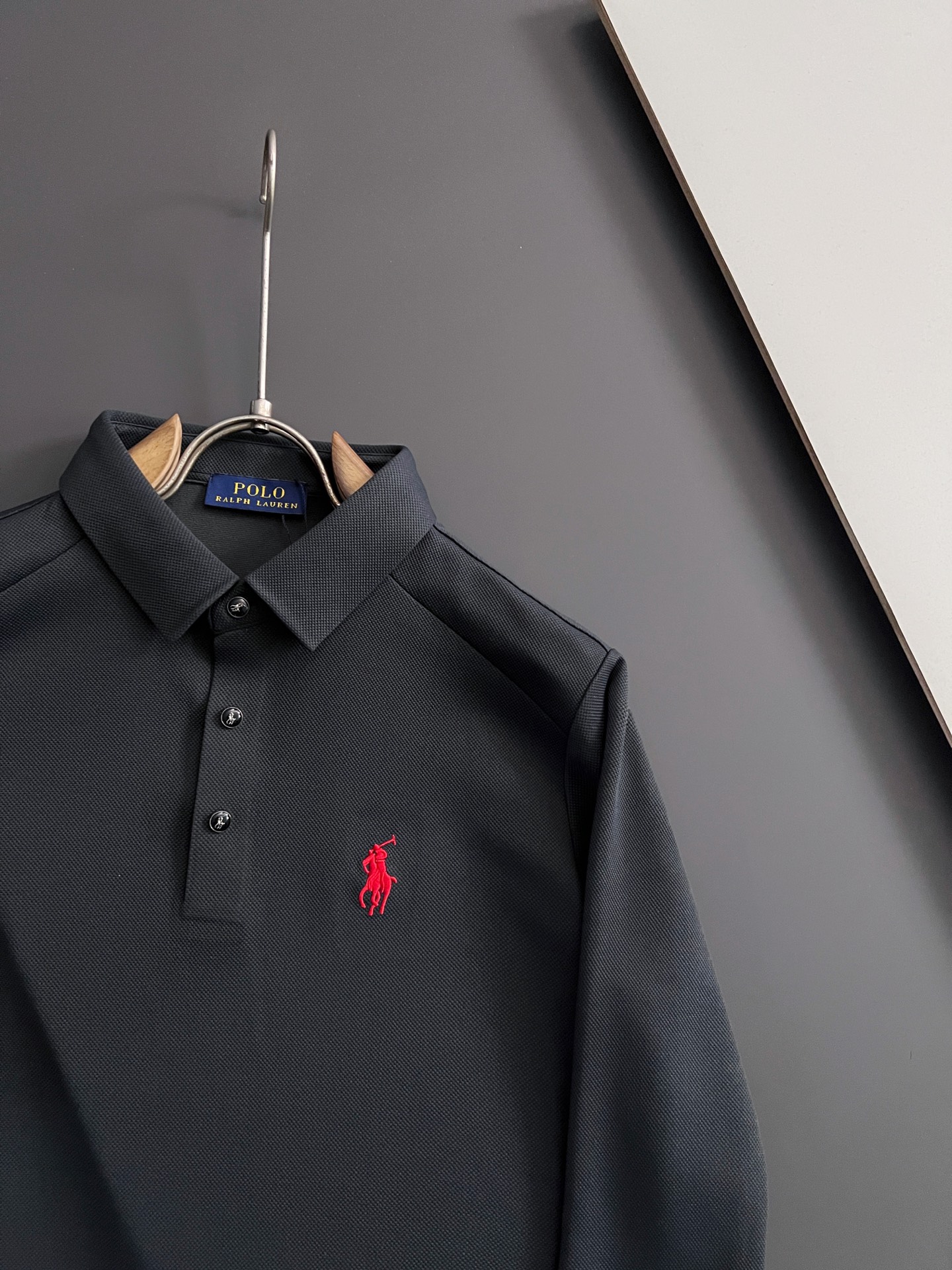 ）Polo拉夫劳伦* 2025🌟秋冬新款男士Polo衫内里薄绒复合，恒温打底，品牌最新设计元素！既不单调