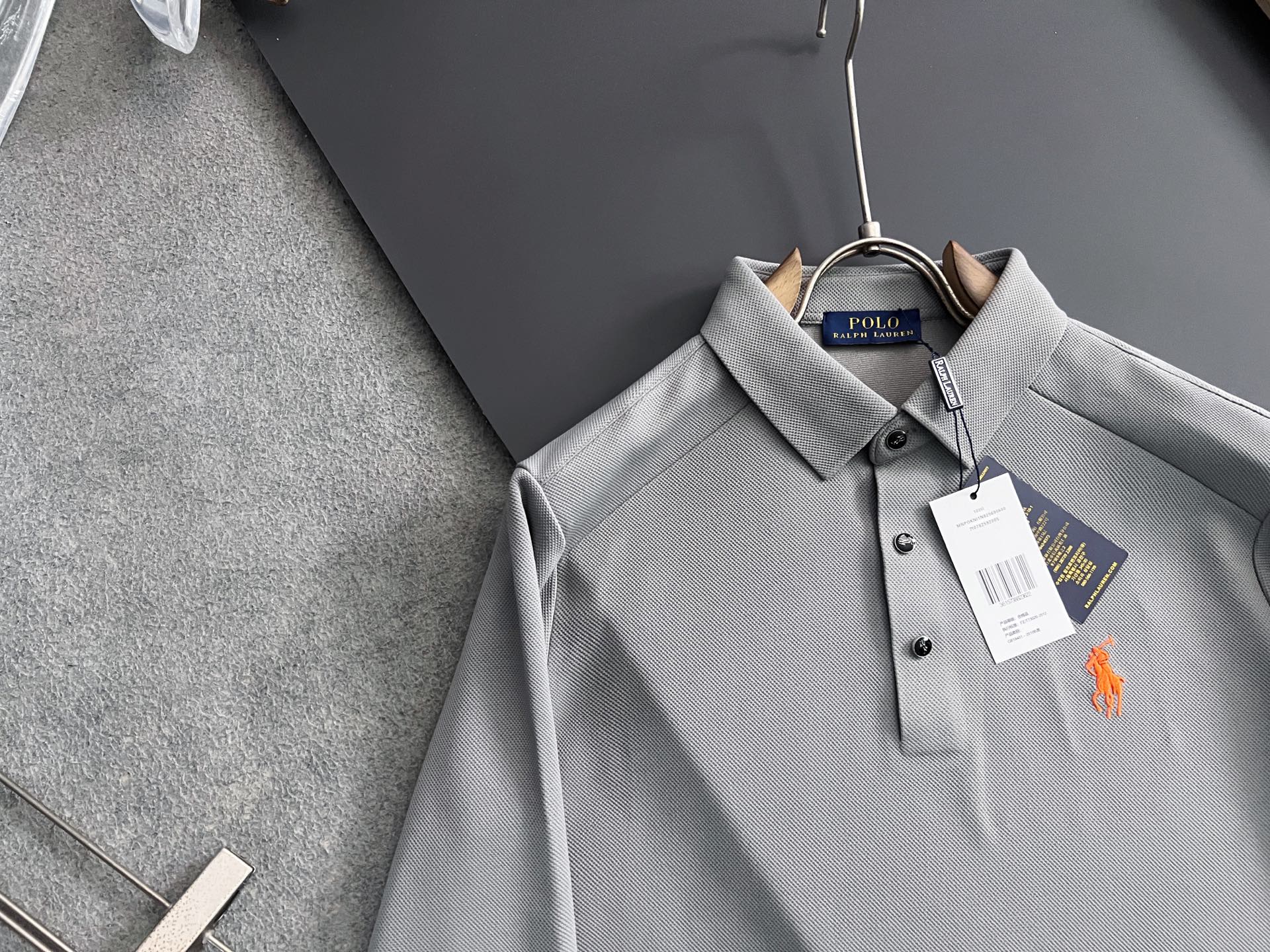 ）Polo拉夫劳伦* 2025🌟秋冬新款男士Polo衫内里薄绒复合，恒温打底，品牌最新设计元素！既不单调