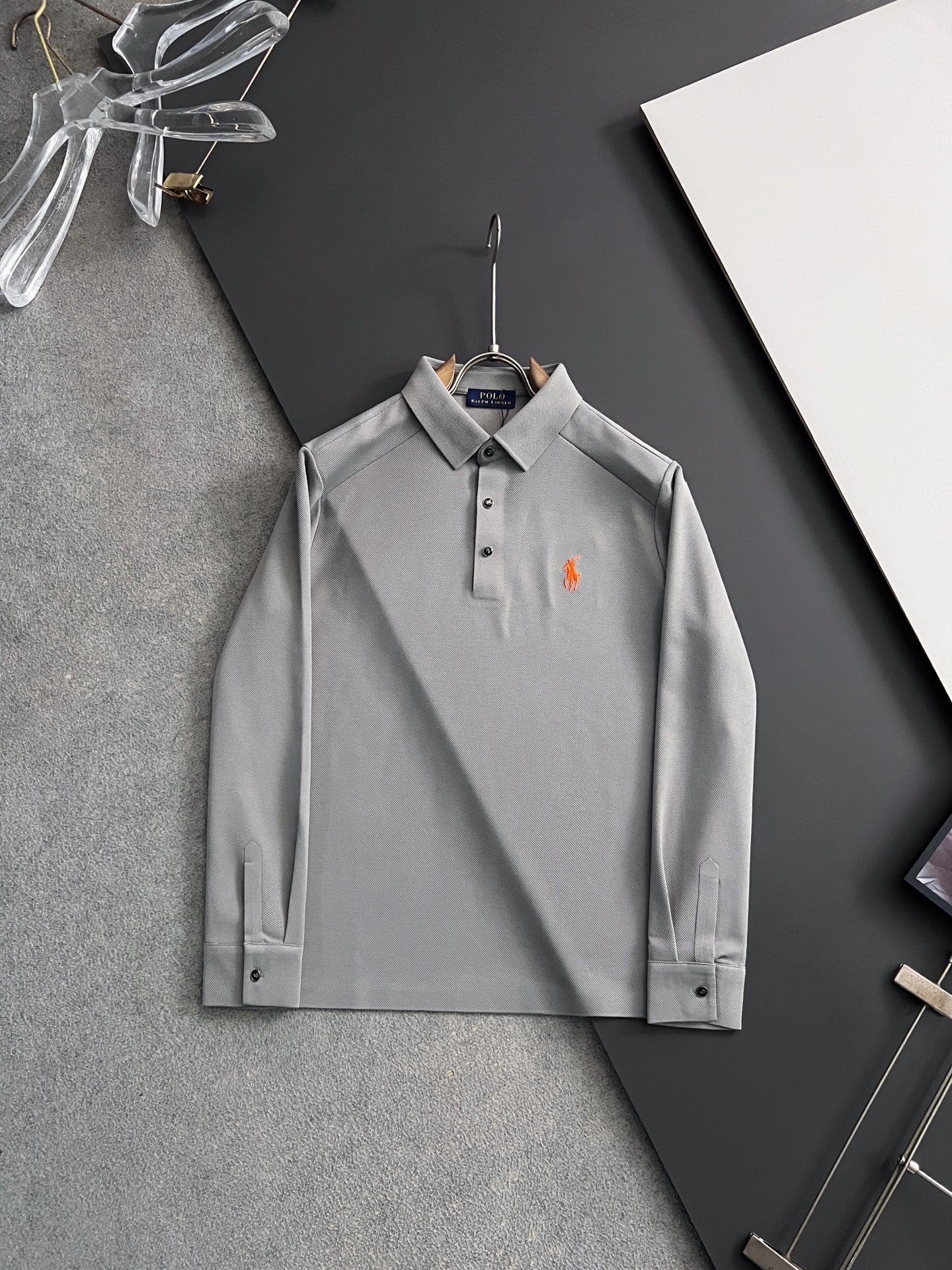 ）Polo拉夫劳伦* 2025🌟秋冬新款男士Polo衫内里薄绒复合，恒温打底，品牌最新设计元素！既不单调