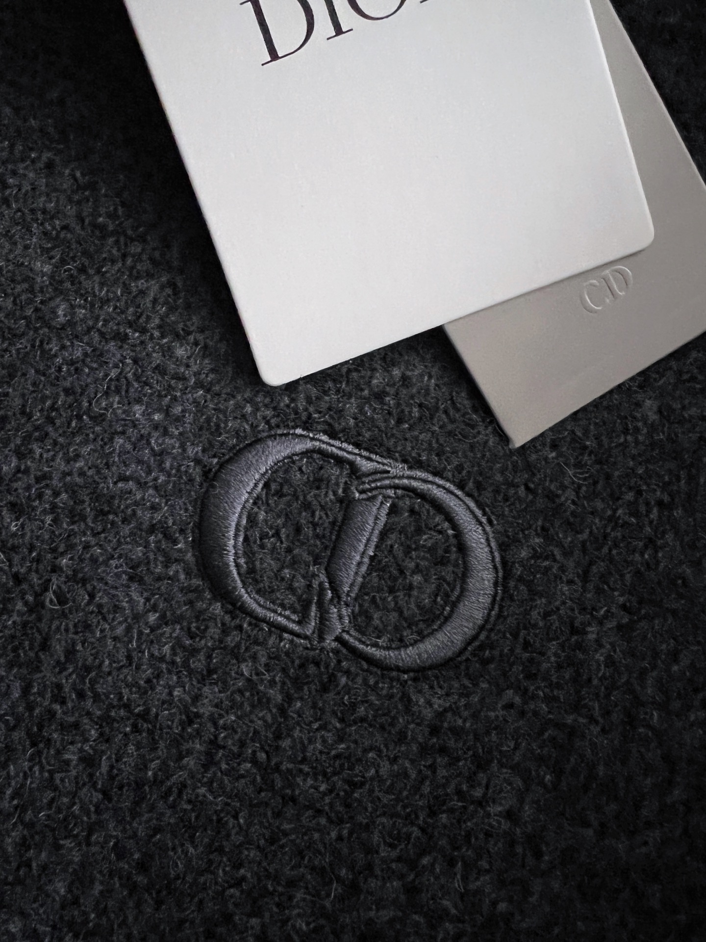 ）CD*、25ss最新款秋冬时尚毛衣7针织线、最顶级版黑色华夫格提针织log0纯色专柜款针织线衫圆领套头