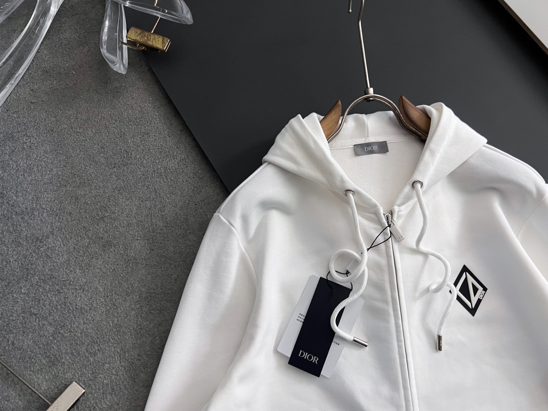 ）CD*🌟25FW秋季拉链连帽卫衣外套独家定染中克重科技平纹针织面料，区别市场通货颜色‼校服风减龄气息～