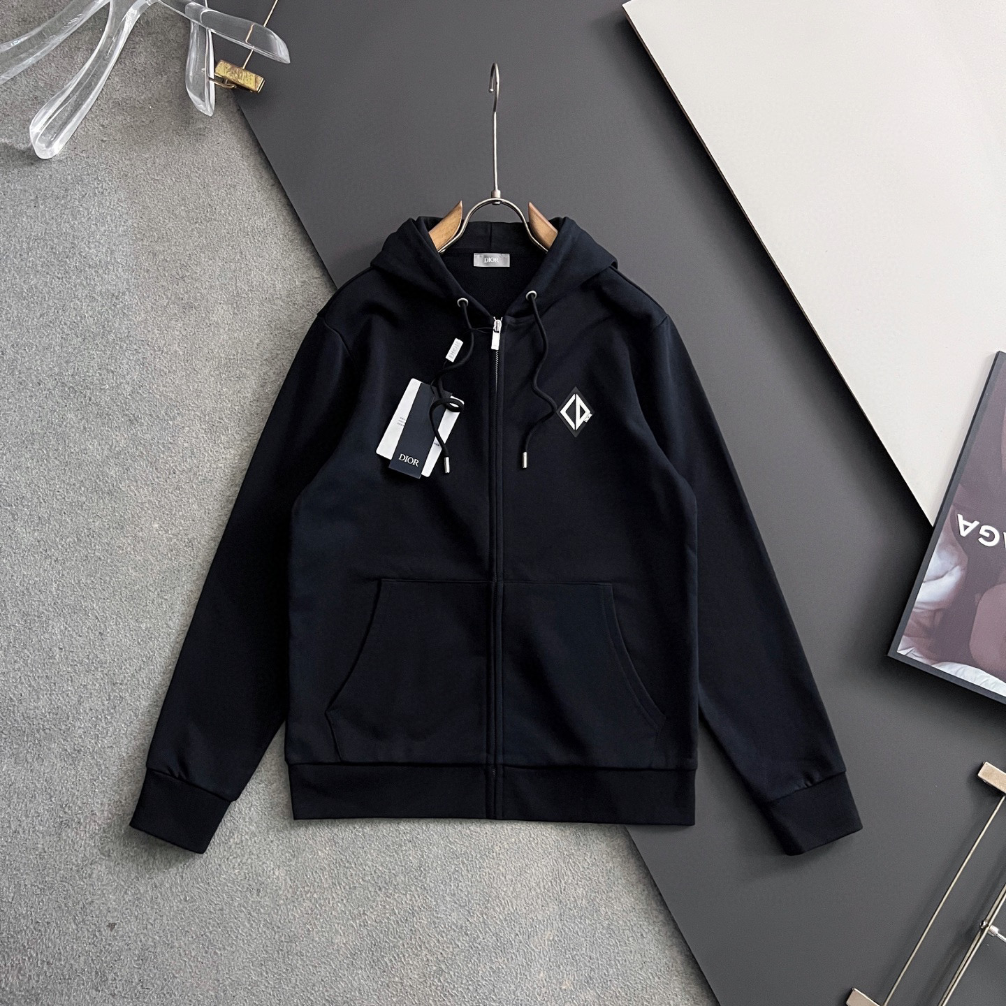 ）CD*🌟25FW秋季拉链连帽卫衣外套独家定染中克重科技平纹针织面料，区别市场通货颜色‼校服风减龄气息～