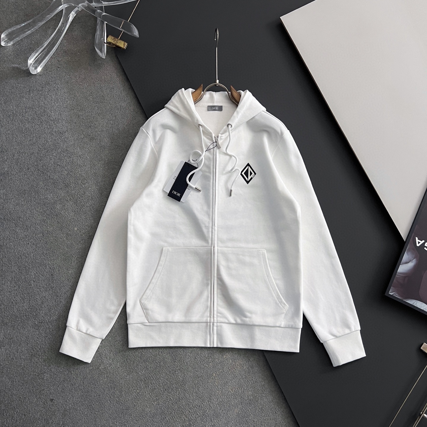 ）CD*🌟25FW秋季拉链连帽卫衣外套独家定染中克重科技平纹针织面料，区别市场通货颜色‼校服风减龄气息～